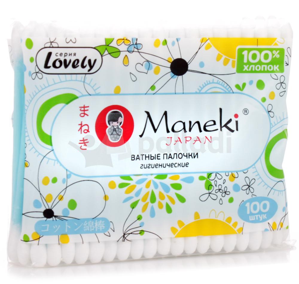 Maneki Lovely Ватные палочки гигиенические 100 шт в zip-пакете