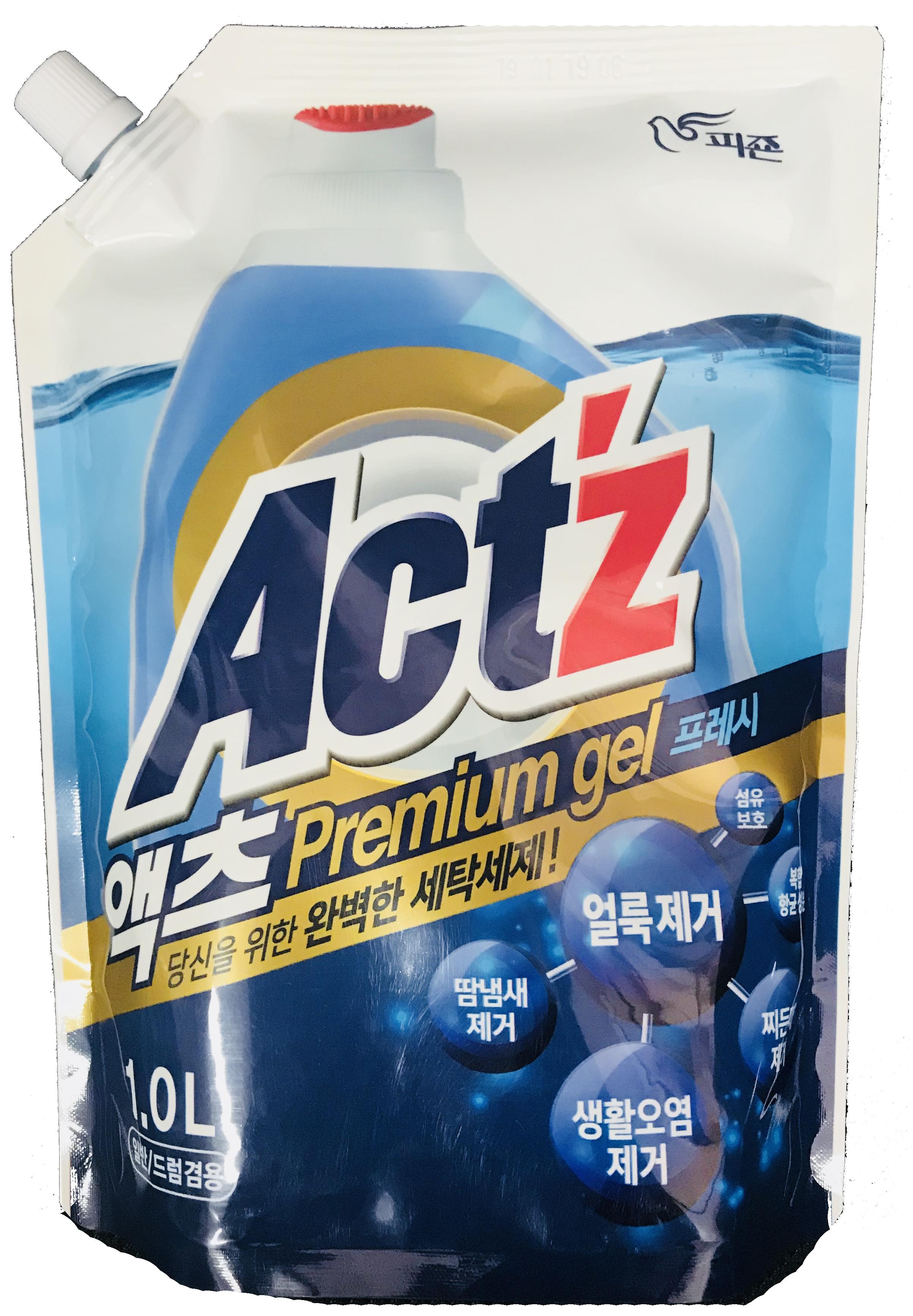 Pigeon Act'z Premium Gel Концентрированный гель для стирки для всех типов стиральных машин с ароматом мяты 1 л в мягкой упаковке