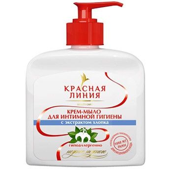 Красная Линия Крем-мыло для интимной гигены с экстрактом Хлопка 250 гр