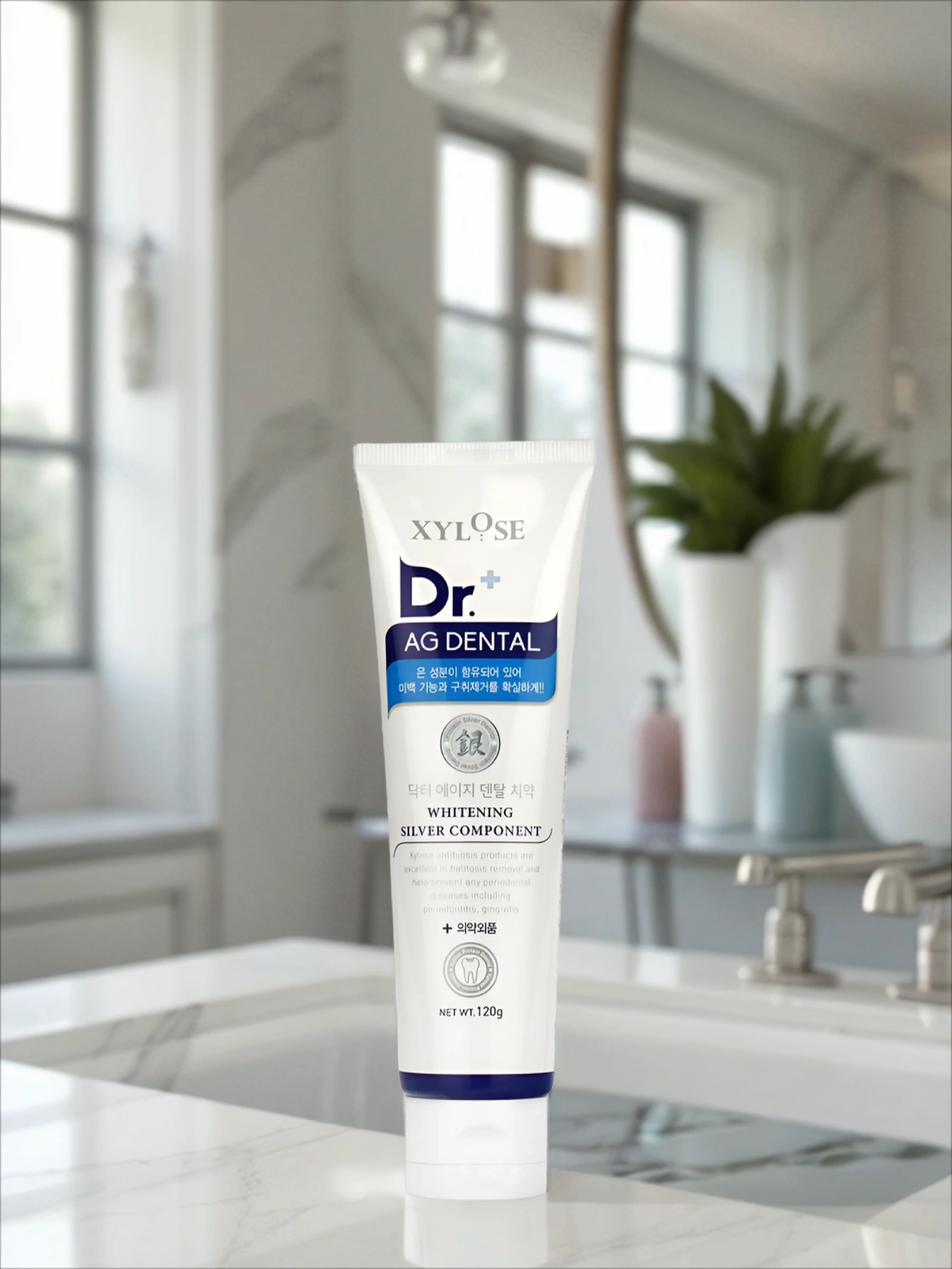 Hanil Xylose Dr. + AG Dental Whitening Silver Component Зубная паста отбеливающая с серебряным компонентом 120 гр