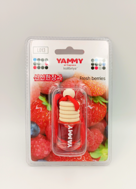 Kolibriya Yammy L013 Fresh Berries Ароматизатор салона автомобиля подвесной Свежие ягоды 4 мл