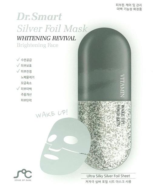 Dr. Smart Silver Foil Маска для ровного цвета лица и молодости кожи