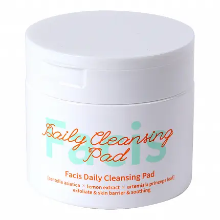 Facis Daily Cleansing Pad Диски для лица с косметической пропиткой с экстрактом Центеллы азиатской и лимона 70 шт 180 мл