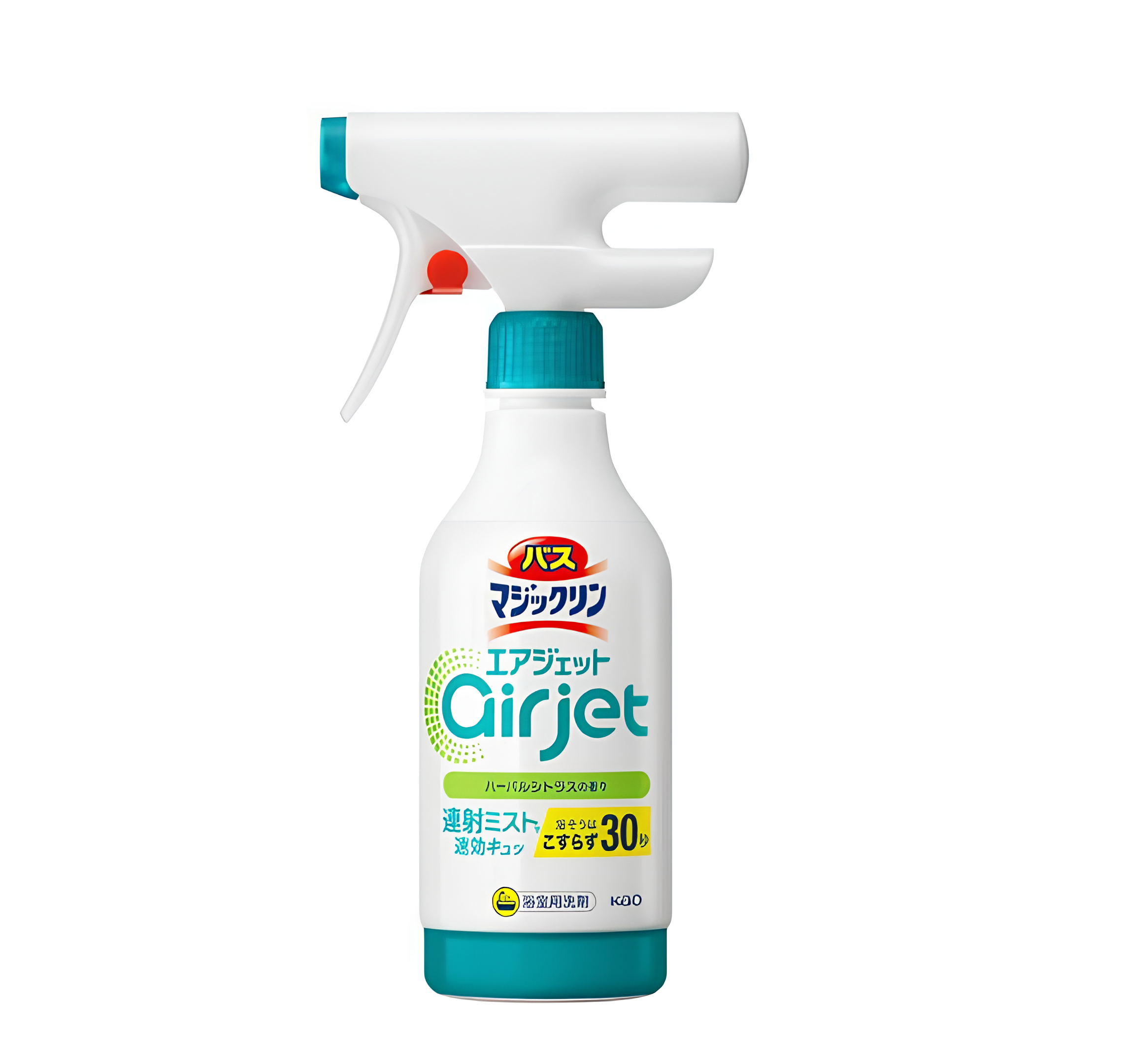 Kao Magiclean Bath Cleaner Airjet Спрей-пенка для ванной комнаты экспресс с ароматом трав и цитруса 420 мл