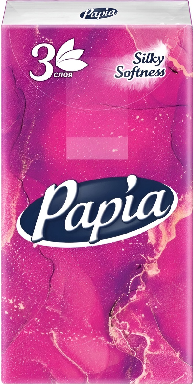 Papia Silky Softness Носовые платочки трёхслойные 10 шт 21*21 см 10 упаковок