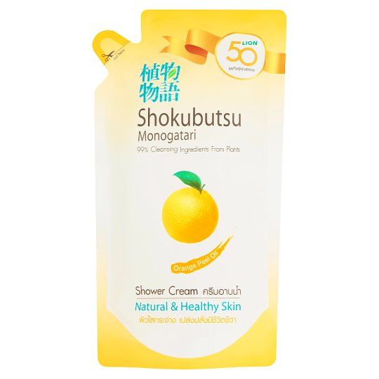 Lion Shokubutsu Крем-гель для душа с апельсиновым маслом 500 мл запасной блок