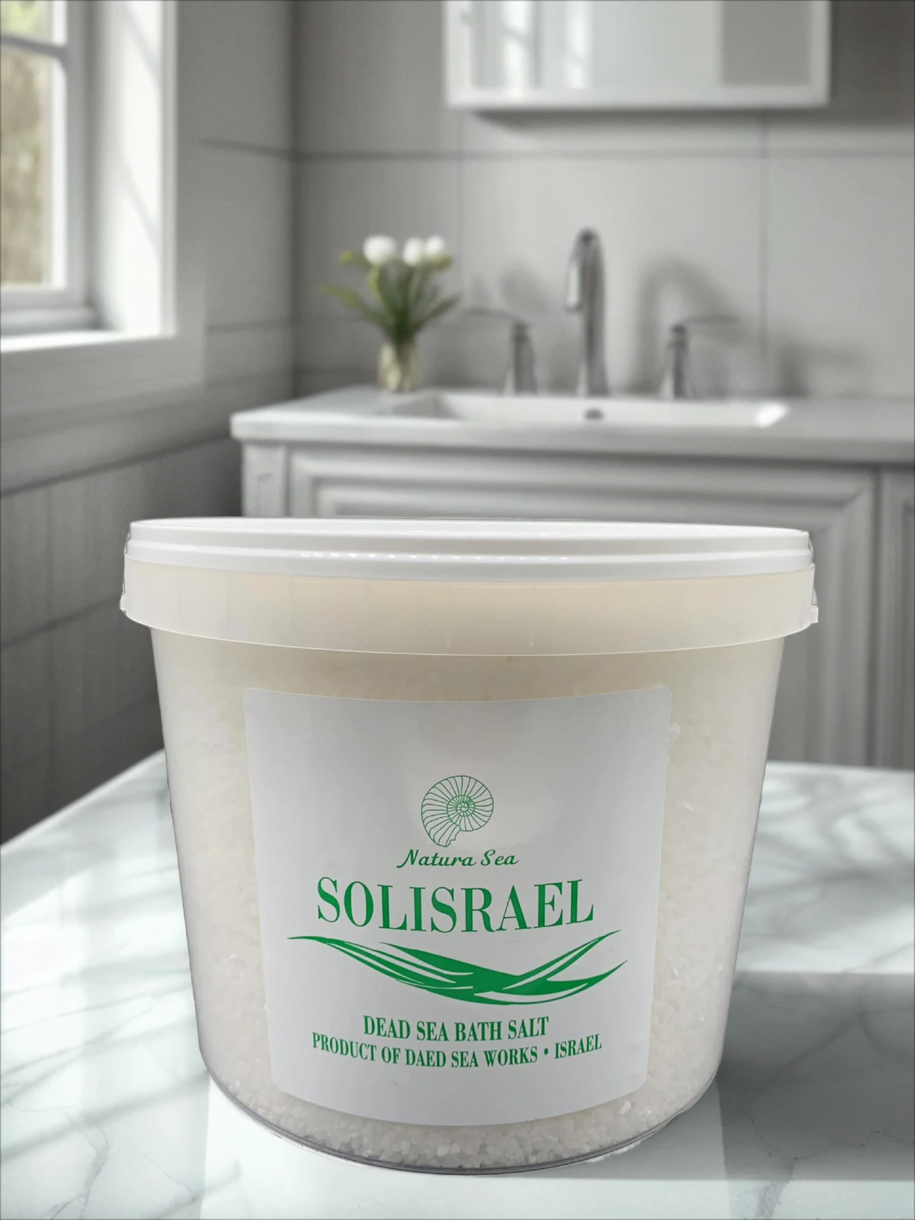 Solisrael Fine Grade Соль мертвого моря натуральная для ванн крупного помола 5 кг в ведре
