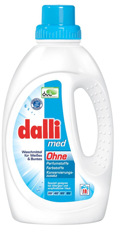 Dalli Med Гель для стирки цветного и белого белья для склонной к аллергии и чувствительной кожи 1,1 л на 20 стирок