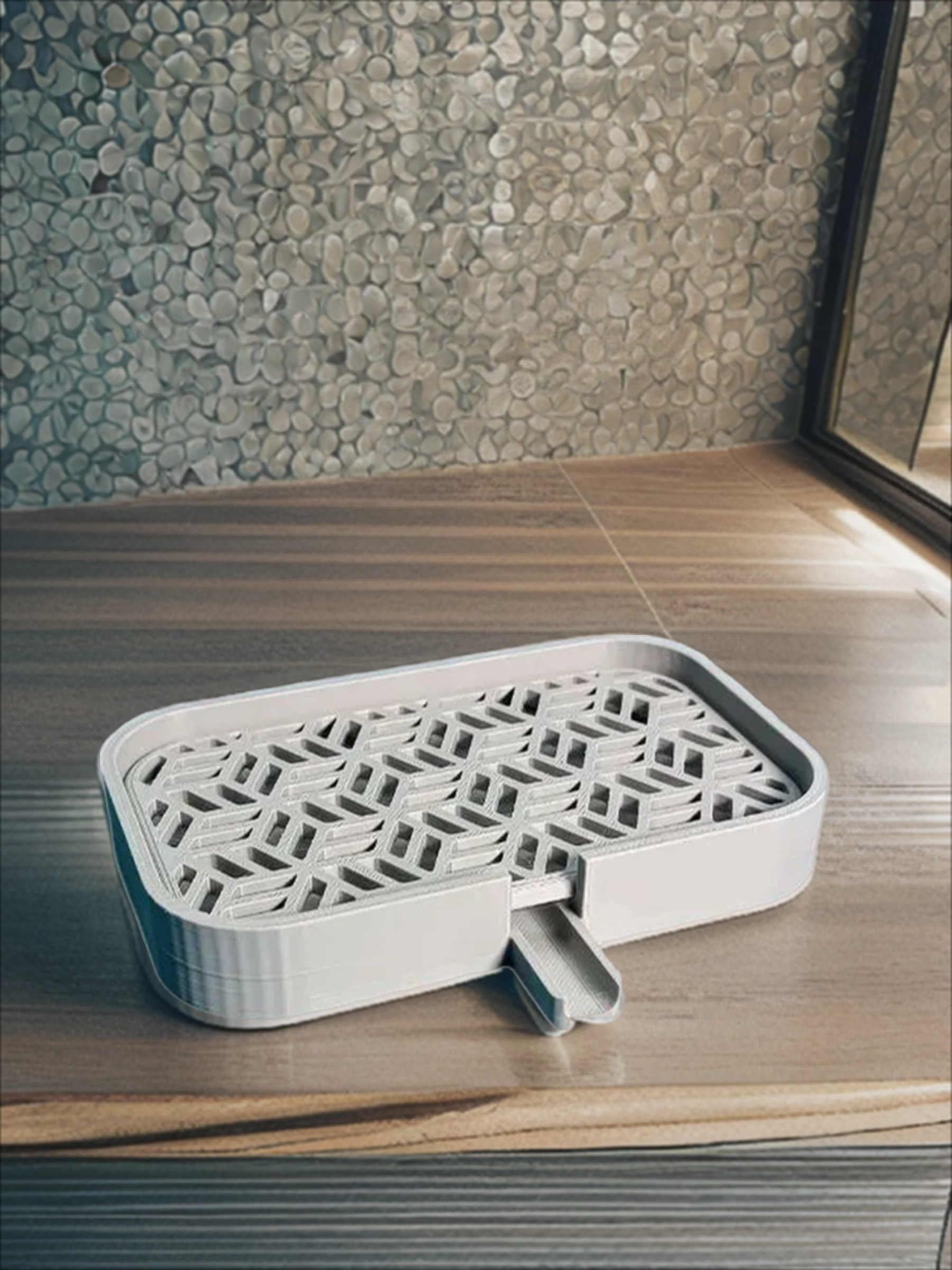 POAC Мыльница со сливом Кубы Серая