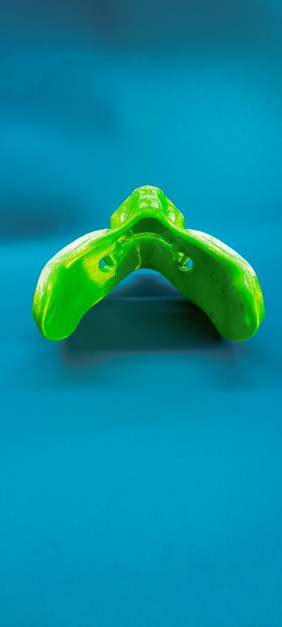 POAC Маска японская демон Они Ярко-зеленая флуоресцентная