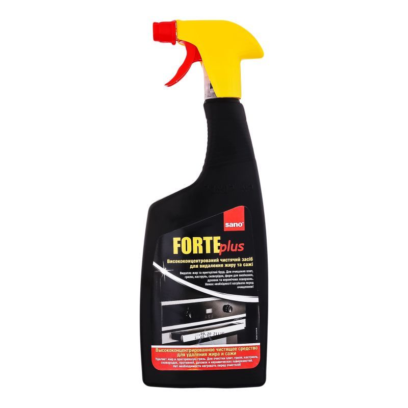 SANO Forte Plus Высококонцентрированное пенящееся чистящее средство для удаления жира и копоти 750 мл с распылителем