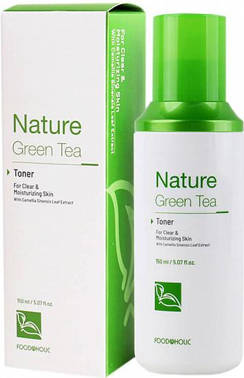 Food a Holic Nature Green Tea Успокаивающий тонер с экстрактом зеленого чая 150 мл