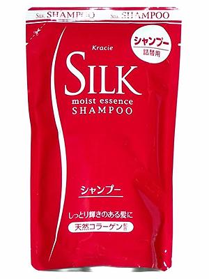 Kracie Silk Шампунь для волос увлажняющий с природным коллагеном 350 мл сменный блок