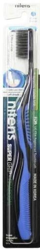 Dental Care Nitens Super Grip Nano Charcoal Зубная щетка с древесным углем и сверхтонкой двойной щетиной средней и мягкой жесткости