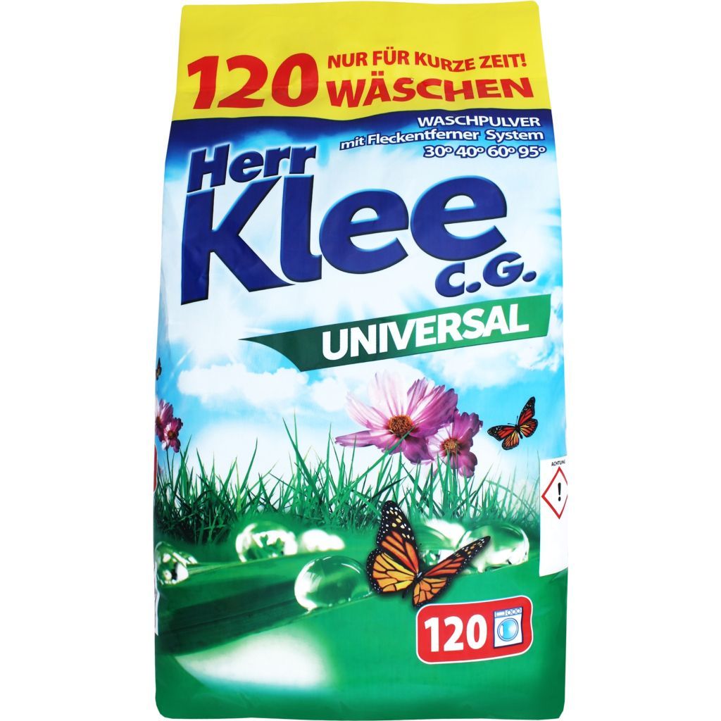 Herr Klee C.G. Waschpulver Universal Стиральный порошок универсальный 10 кг на 120 стирок в мягкой упаковке