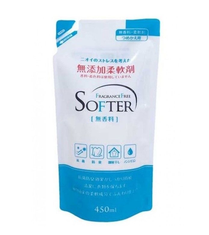 Kaneyo Fragrance Free Softer Смягчающий кондиционер для белья без аромата 450 мл запасной блок