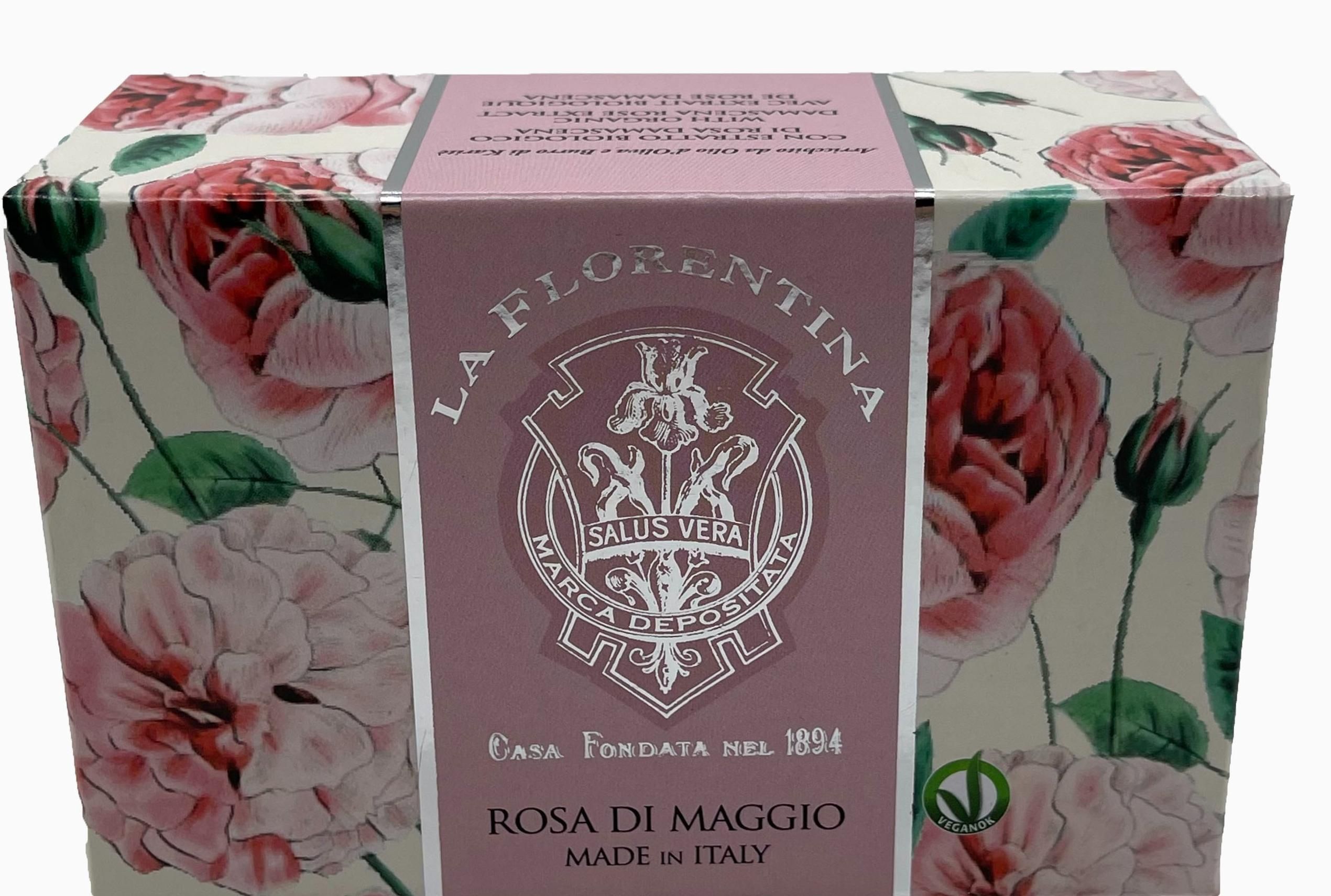 La Florentina Bath Soap Rose of May Мыло для тела с маслом ши, оливковым маслом и экстрактом Майской розы 300 гр