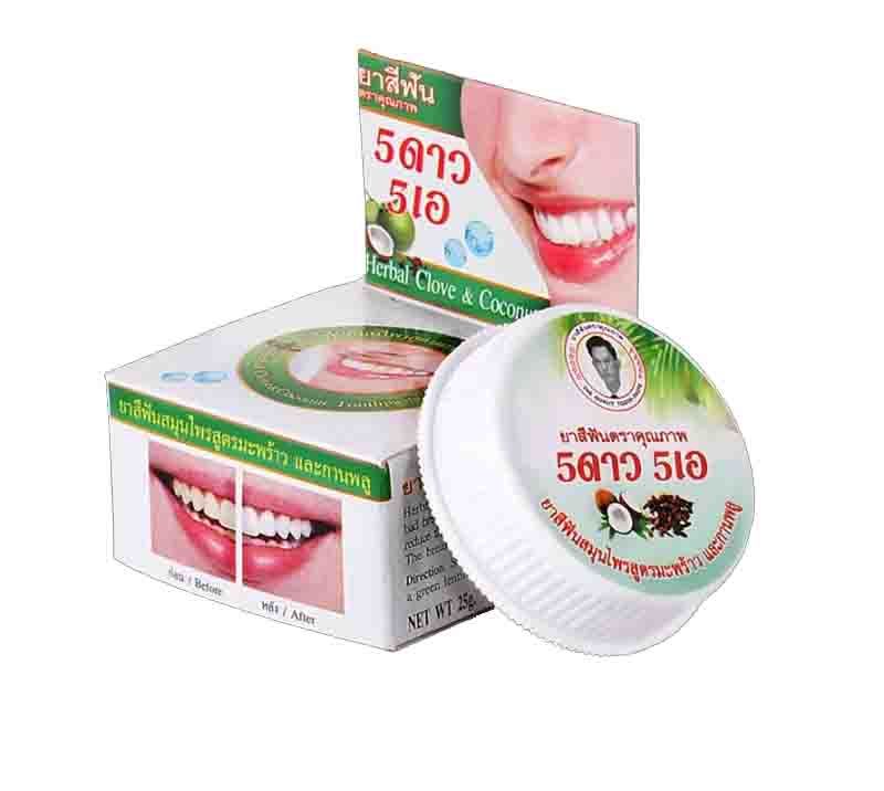 5 Star Cosmetic Зубная паста травяная с экстрактом Кокоса 25 гр