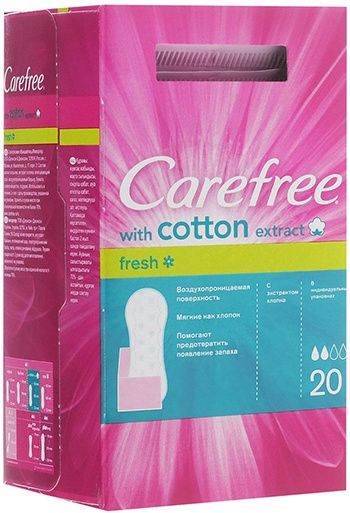 CareFree Cotton Fresh Прокладки ежедневные воздухопроницаемые 20 шт