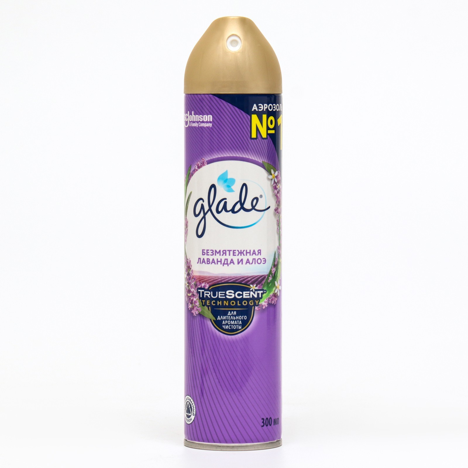 Glade Освежитель воздуха Безмятежная лаванда и алоэ 300 мл