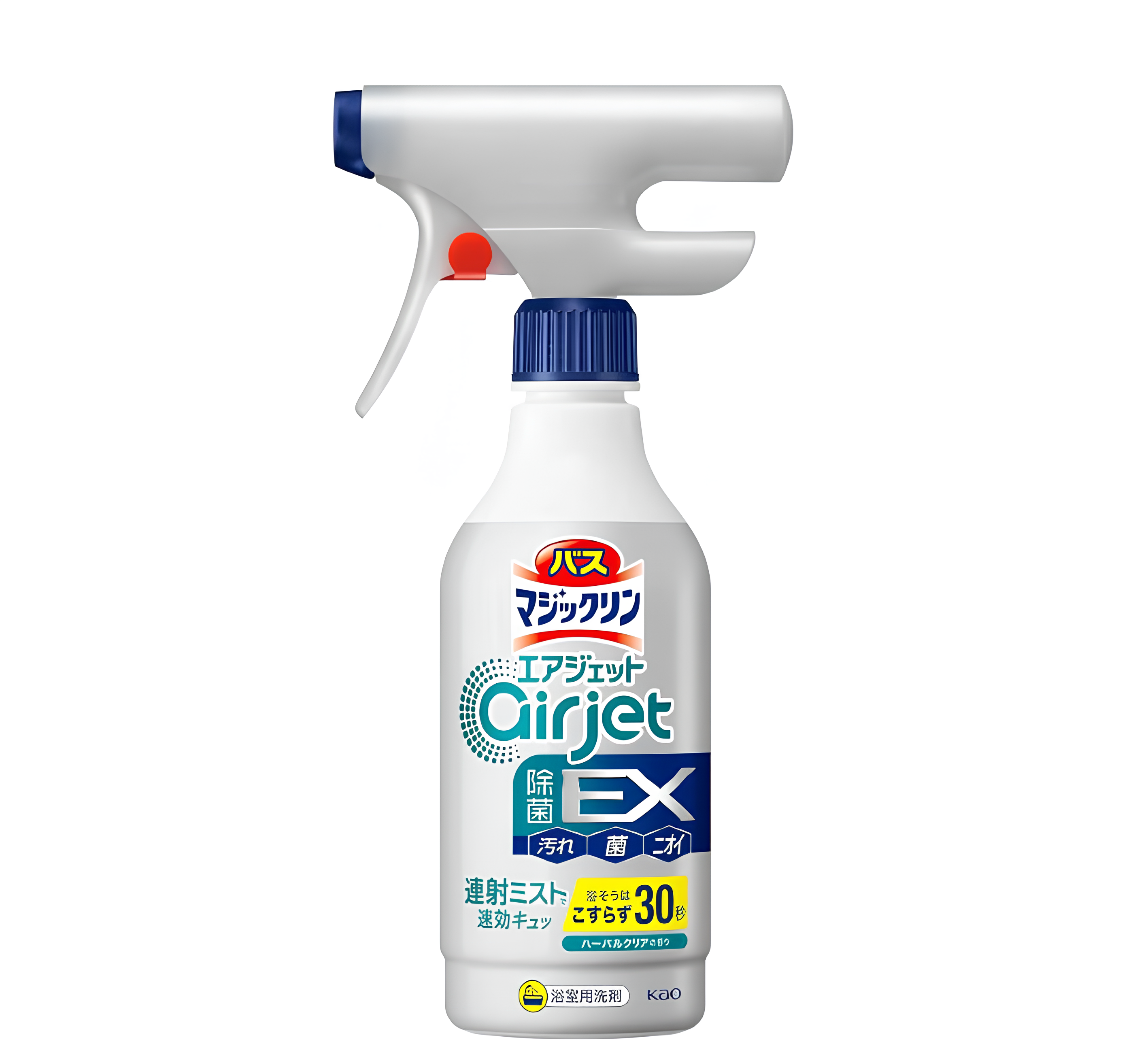 Kao Magiclean Bath Cleaner Airjet EX Спрей-пенка антибактериальная для ванной комнаты экспресс с ароматом трав 390 мл