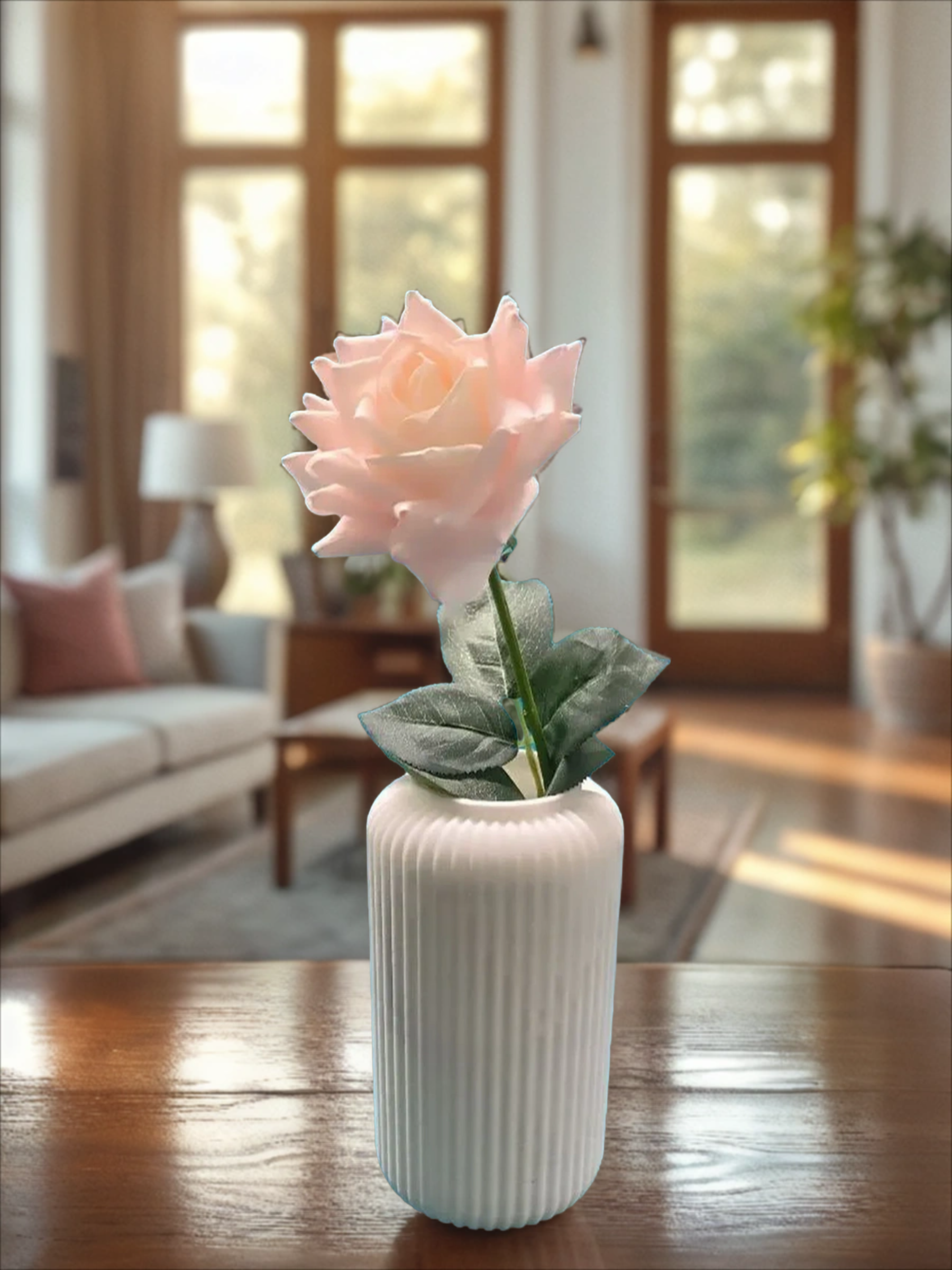 POAC Ваза декоративная для сухоцветов Греческая колона Белая