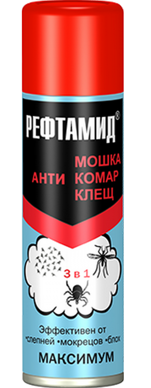 Рефтамид Максимум аэрозоль от комаров и клещей 3 в 1 147 мл