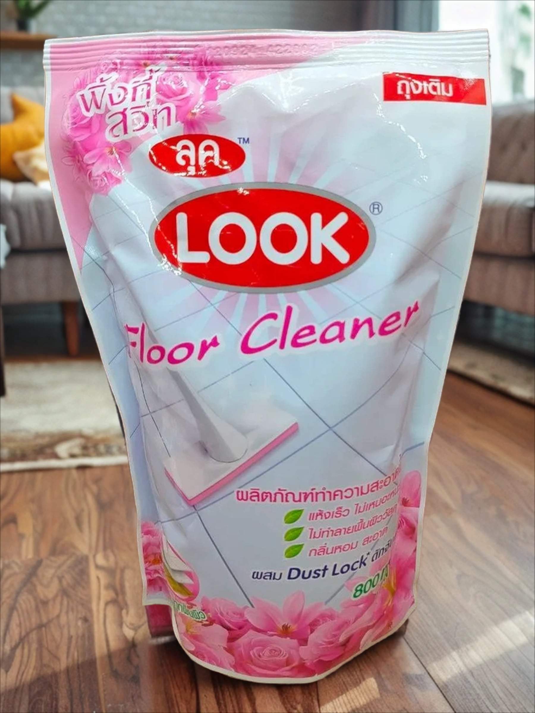 Lion Look Средство для мытья пола Пыль на замок Роза 800 мл Запасной блок