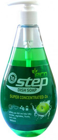 KMPC Eco step Жидкость для мытья посуды (с ароматом яблока) 500 мл с дозатором