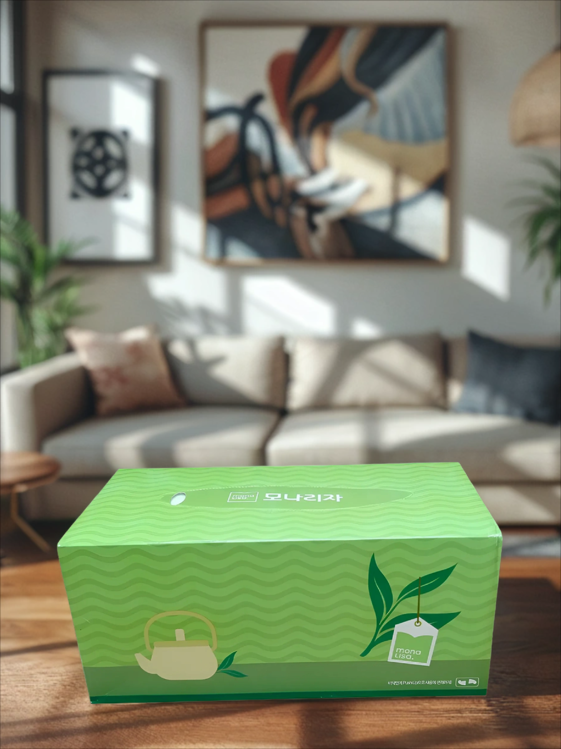 Monalisa Bellagio Green Tea Салфетки для лица с экстрактом зеленого чая 210 шт