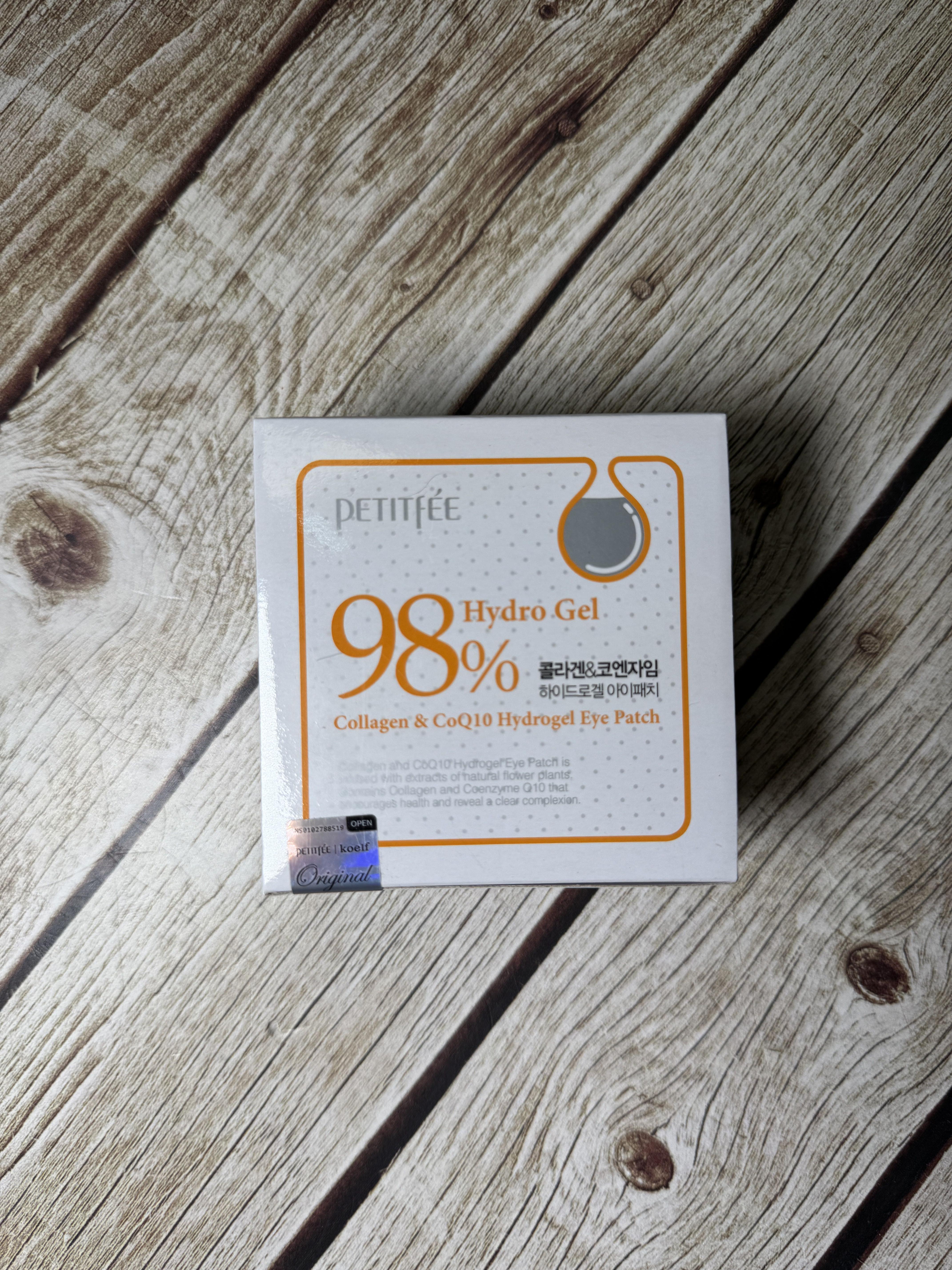 Petitfee Hydrogel Eye Patch 98% Collagen & CoQ10 Гидрогелевые патчи под глаза с коллагеном и коэнзимом Q10 60 шт 84 гр