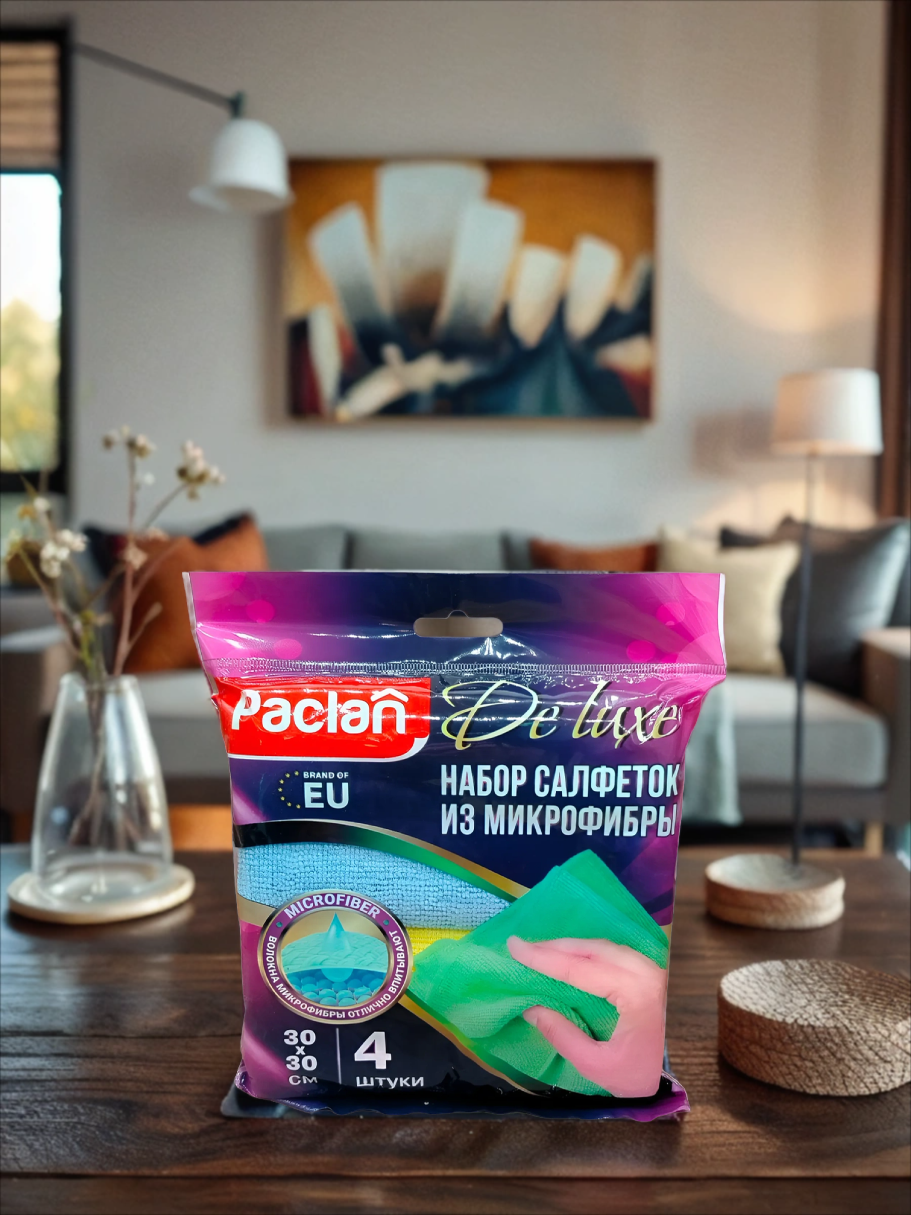 Paclan Practi Microfiber Набор универсальных салфеток 30*30 см 4 шт