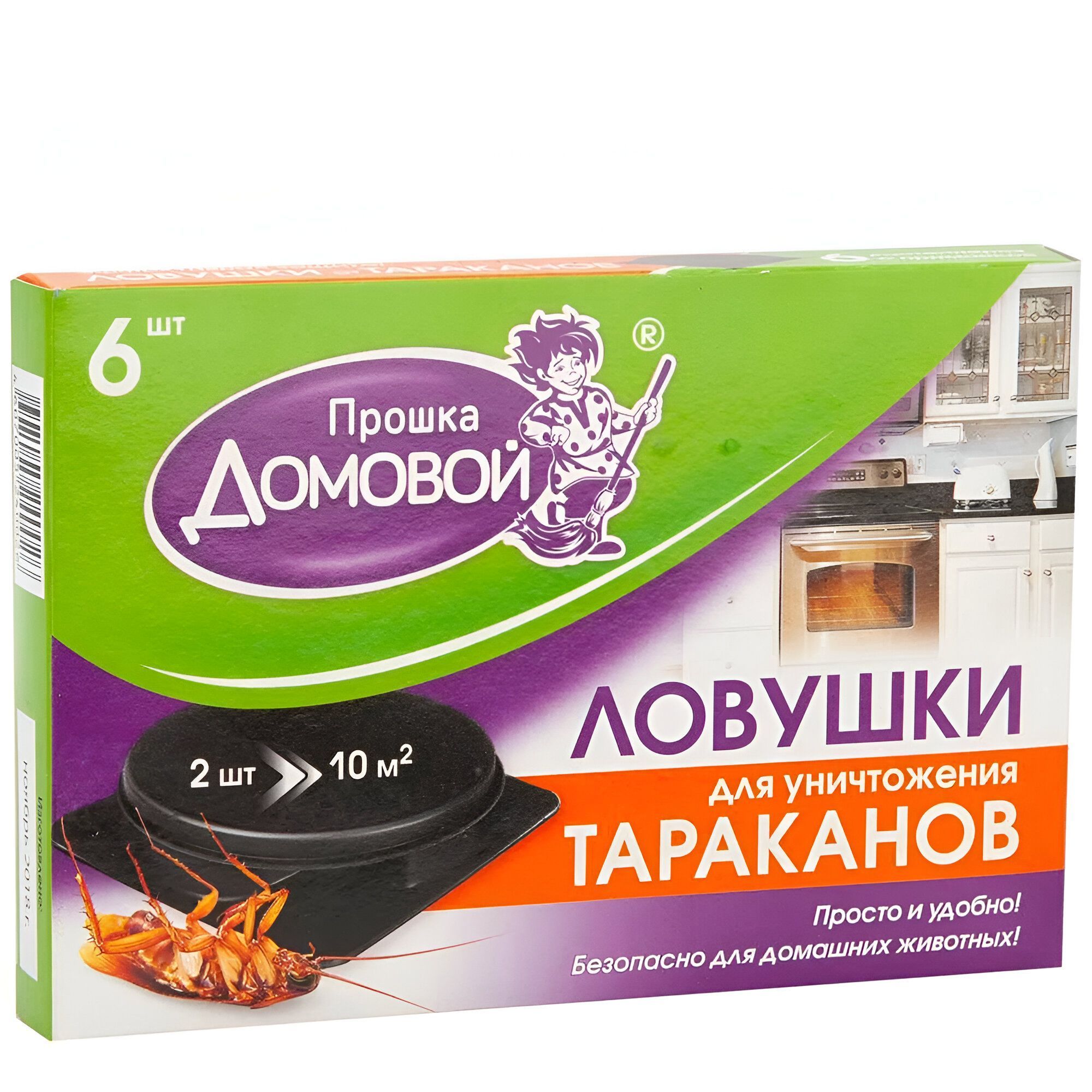 Домовой Прошка Ловушки от тараканов и муравьев 6 шт