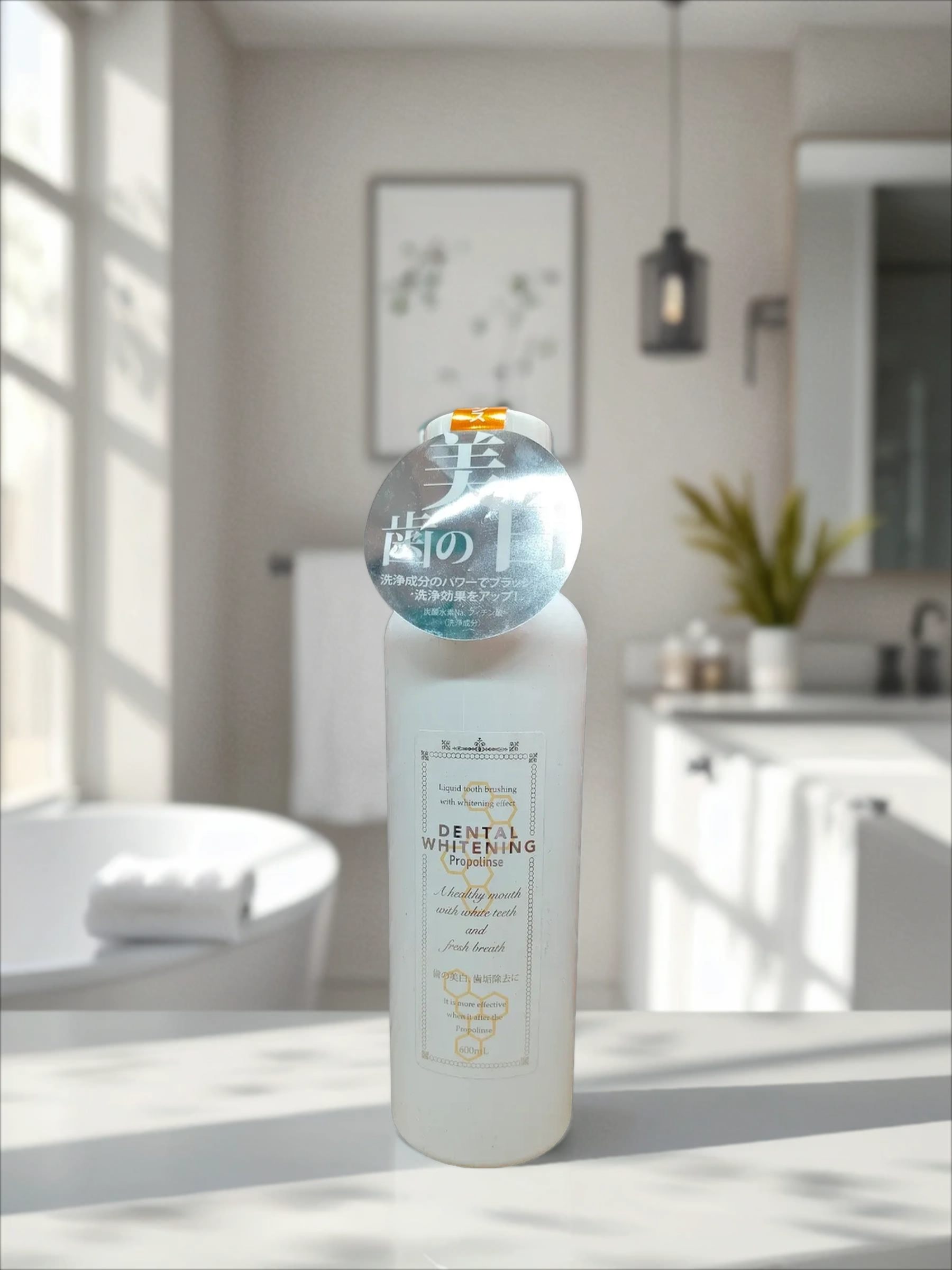 Pieras Propolinse Dental Whitening Ополаскиватель для полости рта спиртовой отбеливающий со вкусом Свежая мята 600 мл