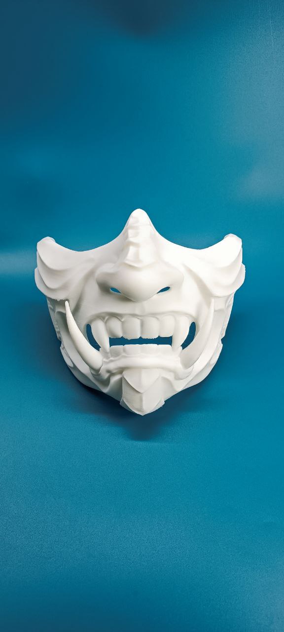 POAC Маска японская демон Они Белая