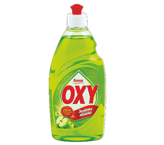 Romax OXY Средство для мытья посуды Зеленое яблоко 900 гр