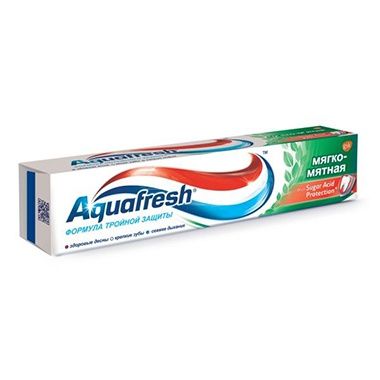 Aquafresh Зубная паста Мягко-мятная 50 мл в зеленой тубе
