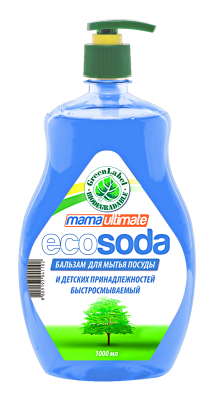 Mama Ultimate EcoSoda Original Бальзам для мытья посуды и детских принадлежностей быстросмываемый 1000 мл