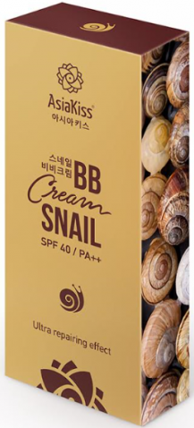 AsiaKiss BB Cream Snail BB-крем для лица с экстрактом муцина улитки и ультра восстанавливающим эффектом SPF 40 PA++ 60 мл