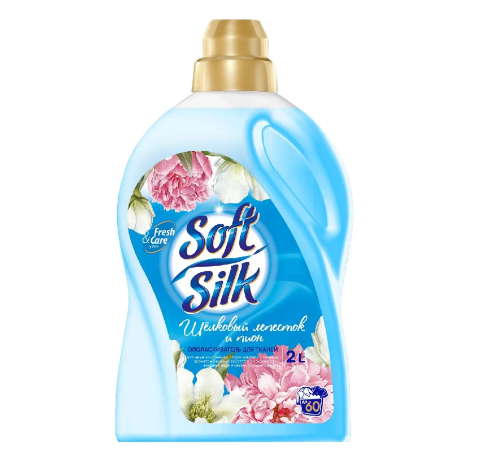 Romax Soft Silk Ополаскиватель для белья Шелковый лепесток и Пион 2 л на 33 стирки