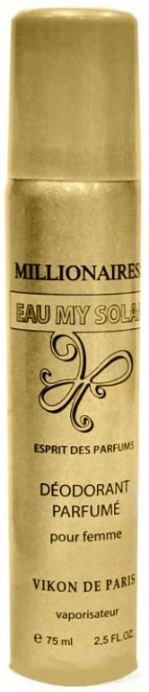 Новая Заря Vikon De Paris Millionairess Eau My Solar Дезодорант аэрозольный парфюмированный для женщин Миллионерша Моя солнечная 75 мл