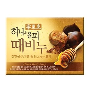 Mukunghwa Honey Body Soap Отшелушивающее и увлажняющее мыло для тела с медом и скорлупой каштанов 100 гр