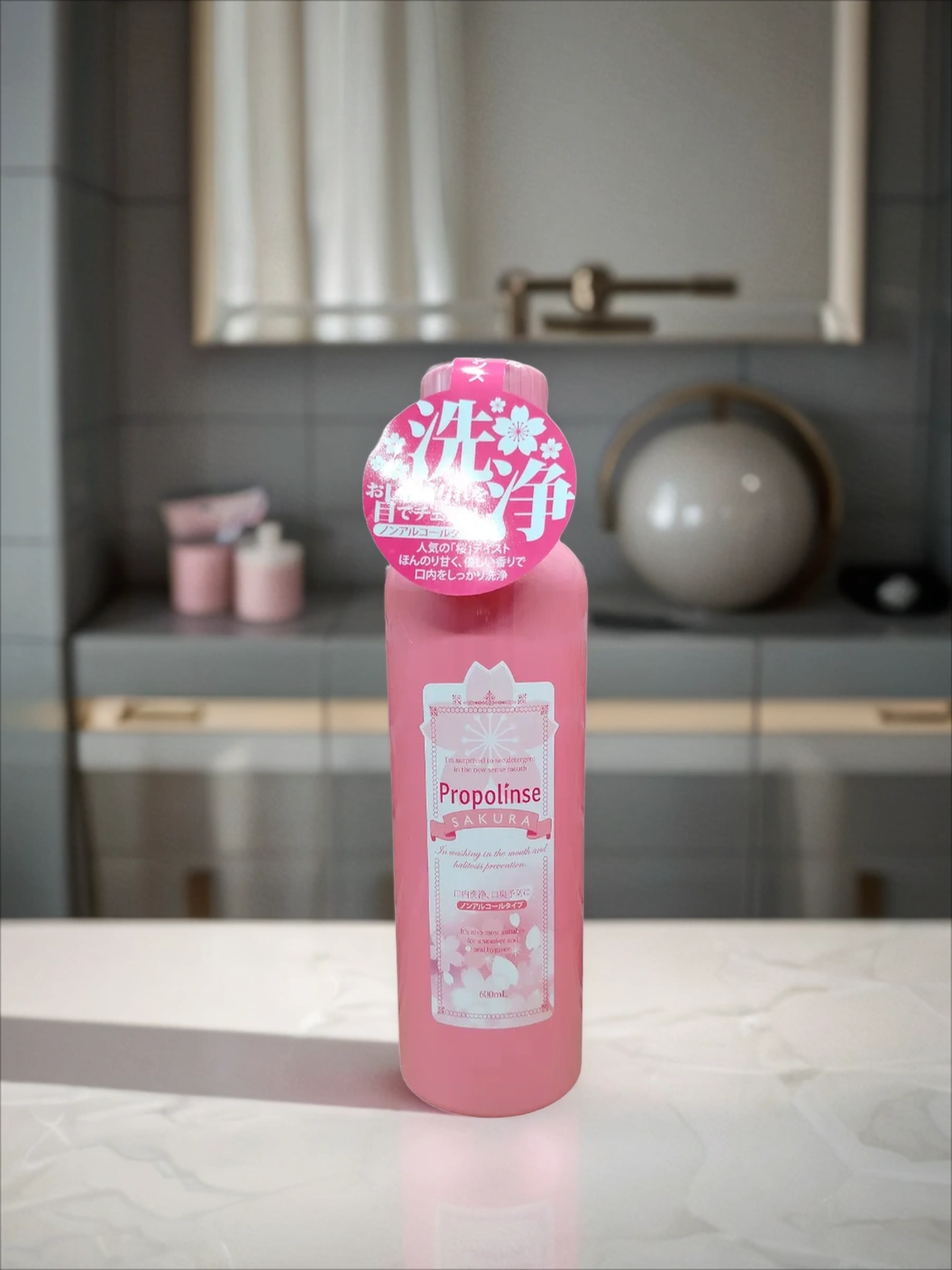 Pieras Propolinse Sakura Ополаскиватель для полости рта бесспиртовой разрушающий и окрашивающий налет со вкусом Сакура 600 мл