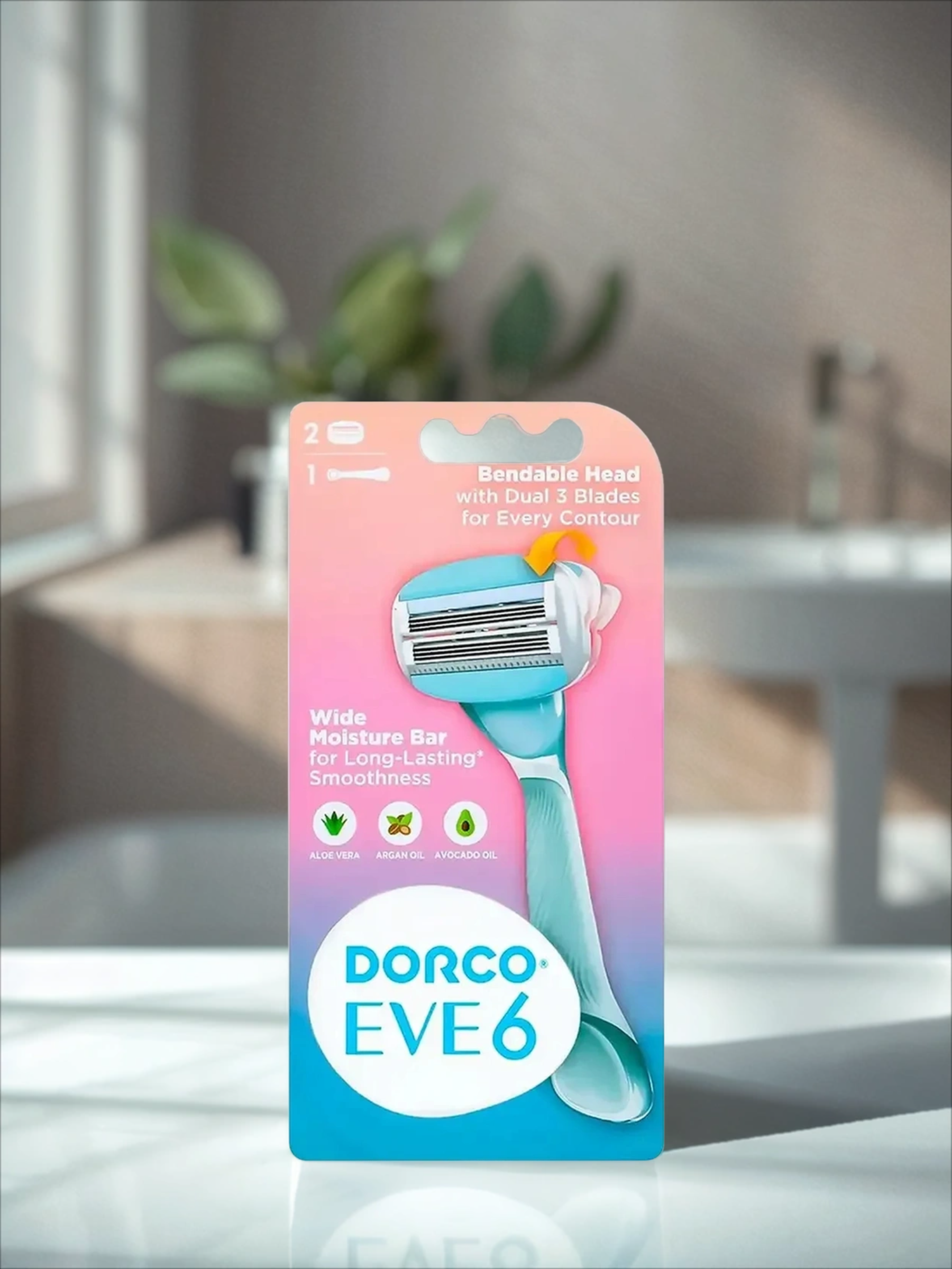 Dorco Eve 6 Женский бритвенный станок с 6 лезвиями и сгибаемым картриджем