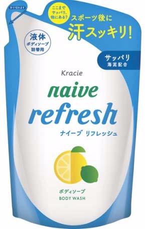 Kracie Naive Жидкое мыло для тела с ароматом цитрусовых 380 мл запасной блок