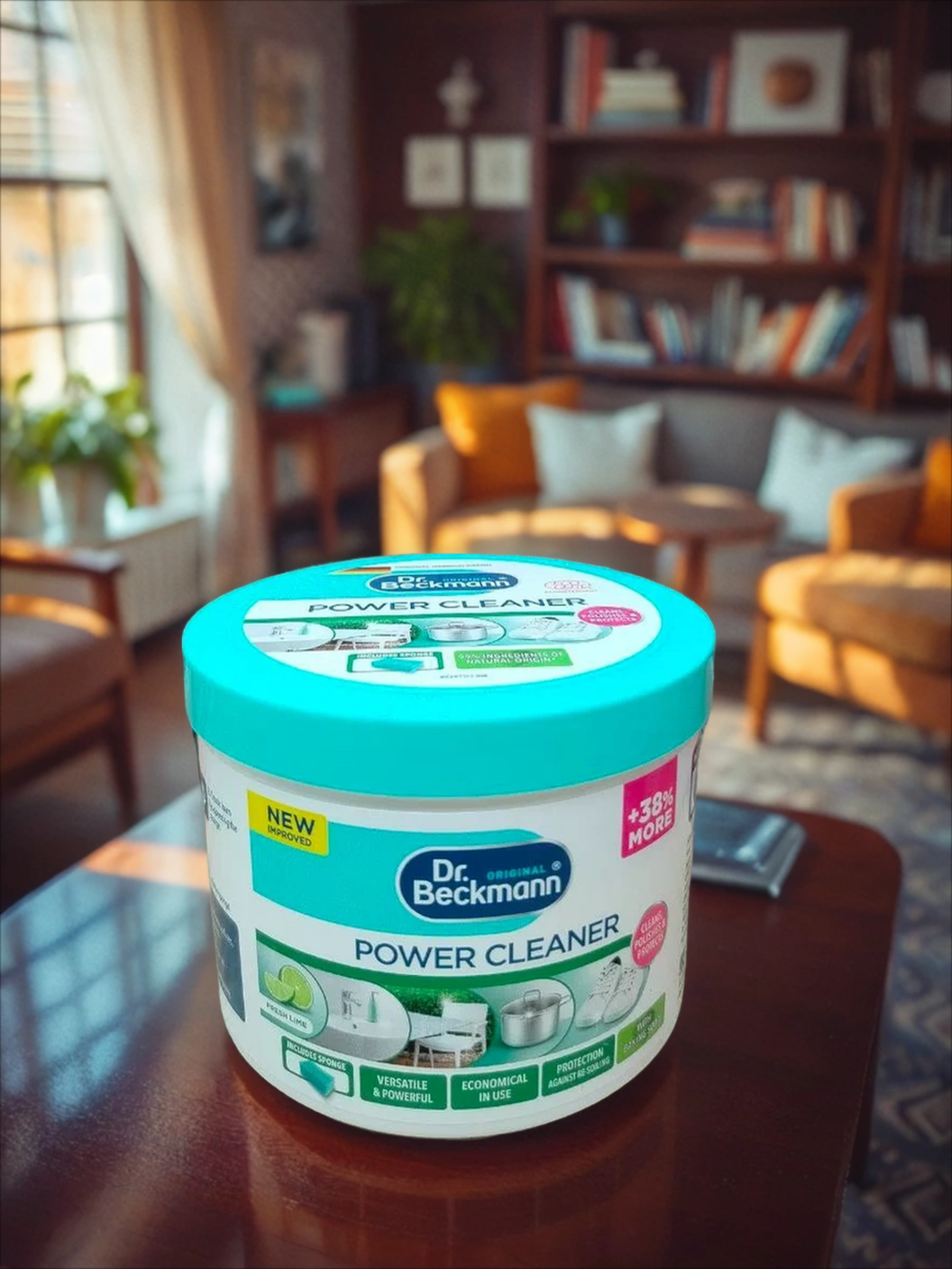 Dr. Beckmann Power Cleaner Чудо-паста 3 в 1 Чистка, полировка и защита 550 гр с губкой