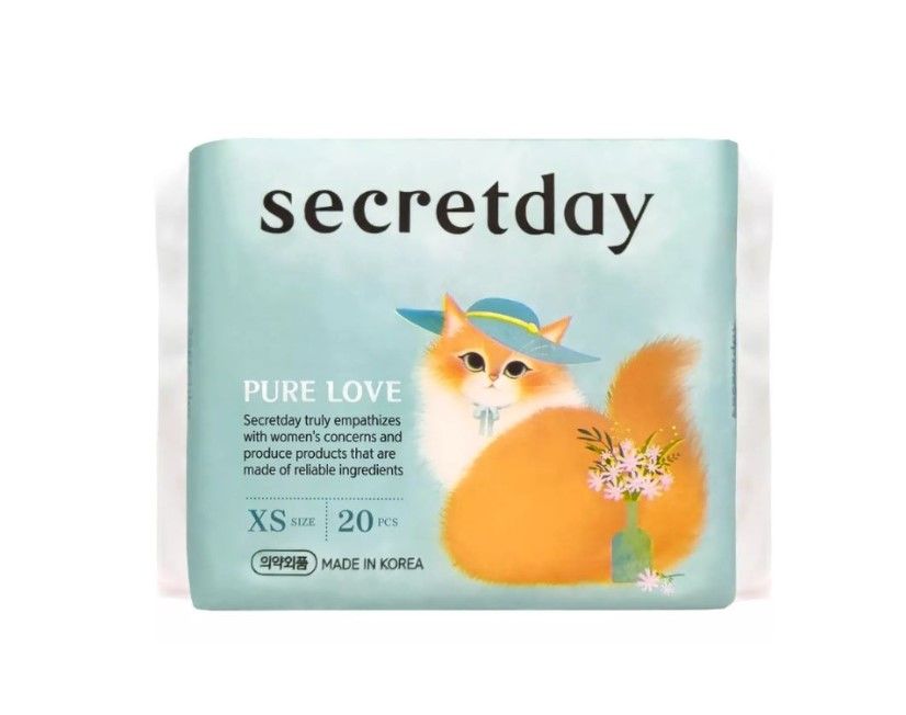 Secret Day Pure Love XS Хлопковые ежедневные прокладки 15 см 2 капли 20 шт