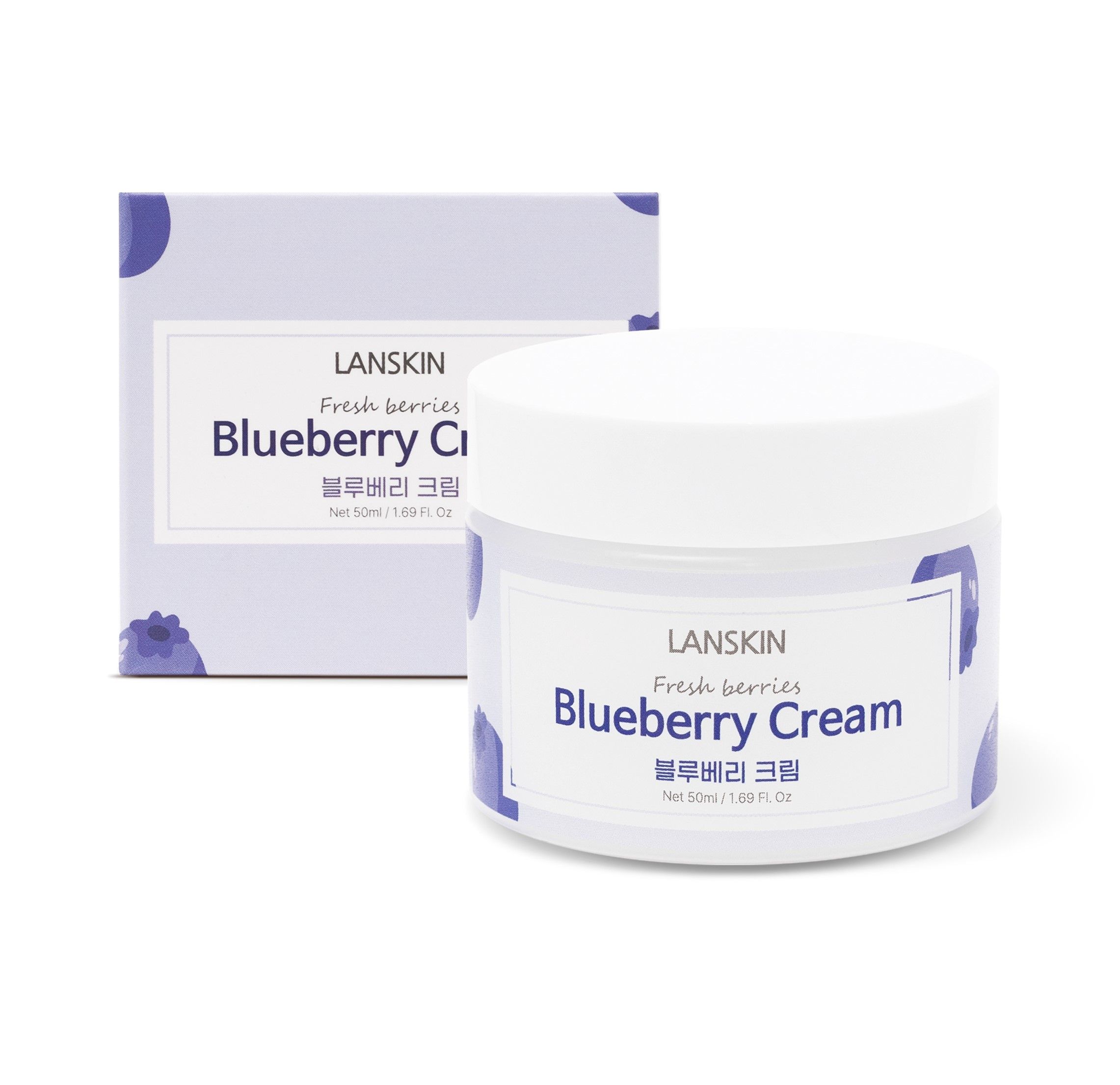 LanSkin Fresh Berries Blueberry Cream Питательный крем для лица с голубикой 50 мл