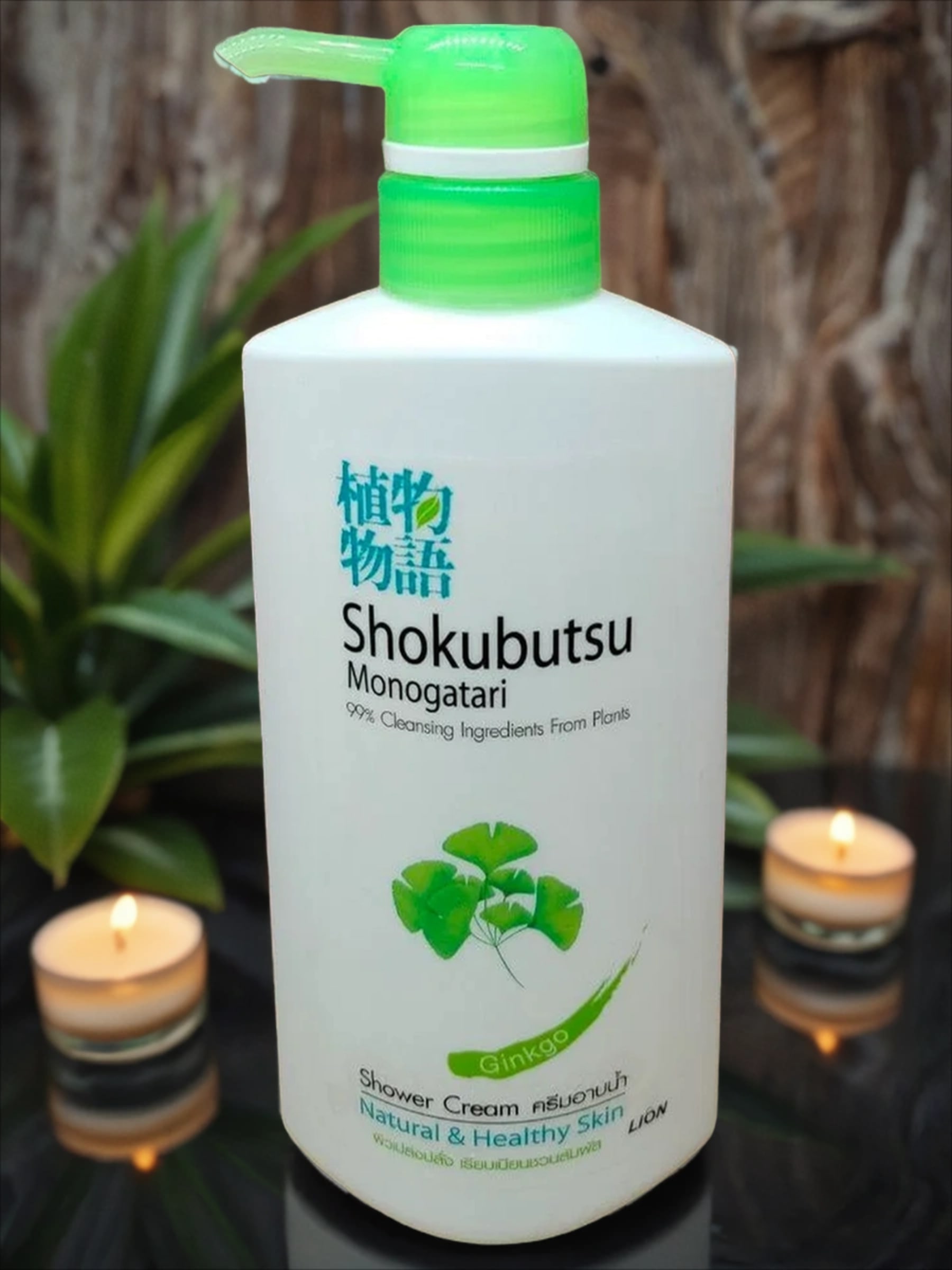 Lion Shokubutsu Крем-гель для душа Гинко 500 мл
