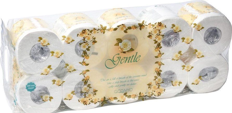 Gotaiyo Gentle Туалетная бумага трехслойная с ароматом Европы в индивидуальной упаковке 10 рулонов
